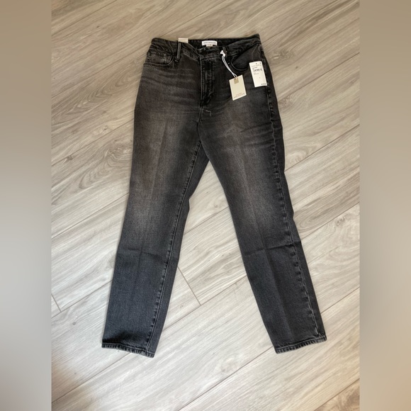 Good American NWT size 6/28 slim classic straight jeans black - Picture 3 of 4